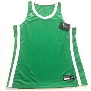 NIKE Jordan Women's Size M   Jumpman Sleeveless Dri-fit Jersey Green / White